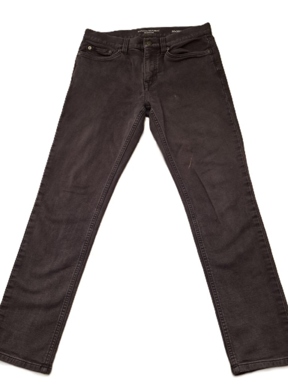BANANA REPUBLIC Men Traveler Slim Fit Cotton Denim Jeans - 30x30 Dark Brown